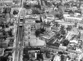 Flygfoto från väster över Rudbeckstunneln, september1961
