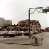 Fabriksgatan mot söder från Tomtgränd, 1960-tal