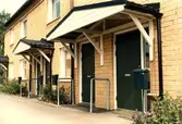 Entré till radhus i Odensbacken, 1970-tal