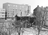 Hus på Drottninggatan 53 efter brand, 1962-05-06