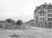 Byggtomt vid Änggatan västerut, oktober 1959