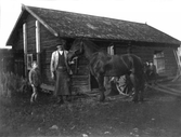 Man med häst i Ramsberg, 1920-tal