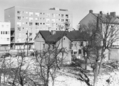 Rivningshus på Drottninggatan, 1962