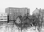 Rivningshus vid Drottninggatan, 1962