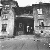 Gårdsinteriör Köpmangatan-Drottninggatan, 1959-04-10
