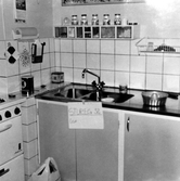 Kök i lägenhet på Sturegatan 52, 1970-tal