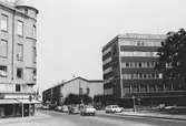 Trädgårdsgatan mot norr från Stortorget, 1968-1970