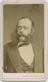 Porträtt på Läkaren Gustaf Engstrand.  Levde från1836-06-10 till1902-07-15.