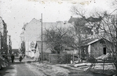 Ett av husen på vaktknektbacken på Fredsgatan och Slottsgatan, 1950-tal