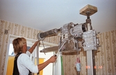 Håltagning i vägg i Stjärnhusen, 1985-06-12