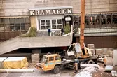 Kranbil på Krämartorget, 1985-11-18