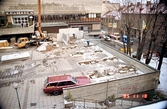 Bygge av förråd på Krämartorget, 1985-11-18