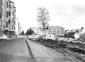 Träkåkarna längs Drottninggatan rivna för byggnation av Krämaren på Drottninggatan 27, 29, september1959