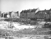 Grundarbete inför byggnation av Krämaren, 1960-03-11