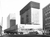Byggställningar runt Krämaren södra höghus, 1962