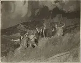 Rollporträtt av Greta Lundberg, Jean Börlin, Jolanda Figoni och Torborg Stjerner i uppsättningen 