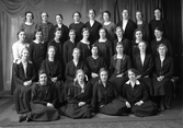 Två gruppfoton av kvinnliga evangelistmissionärer, 1920-1930