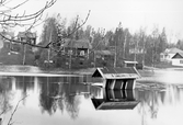 Översvämning på äng i Ervalla, 1977