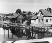 Vy över Arboga från bro, 1949