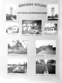 Montage av bilder över Örebro stads vattenledningsverk, ca 1930