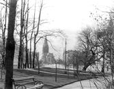Vy mot Nikolaikyrkan från Oskarsparken, ca 1920