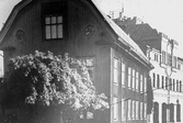 Hus vid brandstationen på Fabriksgatan 7-13, 1920-tal