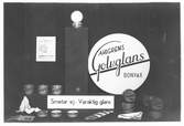 Reklam, Skyltfönster. Ahlgrens Golvglans, Bonvax.
Januari 1939.