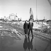 Familjen Ingvar Hedberg, man och kvinna på en väg