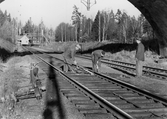 Banarbetare på spåret i Adolfsberg, 1950-tal
