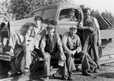 Banarbetare vid motortralla, 1950-tal