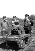 Banarbetare med motortralla i Adolfsberg, 1950-tal