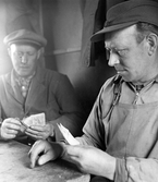 Banarbetare spelar kort, 1950-tal