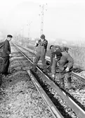 Byte av räls på sträckan söder-Mosås, 1969