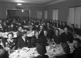 Middag efter Svenska beklädnadsarbetarförbundets årsmöte på Folkets hus, 1940