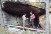 Inne i Takstensgrottan i Tivedens Nationalpark, 1987