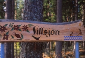 Informationsskylt till Lillsjön, 1992