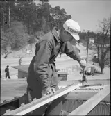 YTONG - Futural arbetsbilder Futural tak bensinstation, Saltsjö-Järla