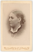 Porträtt på Hilma Hörndal. Född år 1861 och död år 1929.