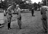 Militärer hälsar på kungen under Eriksgatan 1953