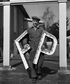 Erik Franzén och bokstäver vid Folkets park