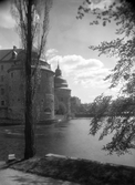 Örebro Slott sett från centralparken, 1930-tal