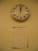 Klocka och kalender på Vivallaskolan, 2005