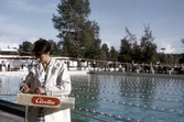 Chokladförsäljning på svenska mästerskapet i simning, 1964