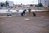 Byggarbetare vid nya Vinterstadion, 1963