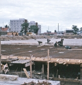 Byggarbetare vid nya Vinterstadion, 1963