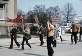 Demonstration på Järnvägsgatan, 1970-tal