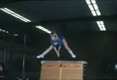 Gymnast hoppar över plint, 1970-tal
