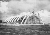 Idrottshuset under byggnation, juni 1945