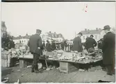 Höstmarknad på Vaksala torg, Uppsala 1912