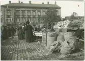 Höstmarknad på Vaksala torg, Uppsala 1912